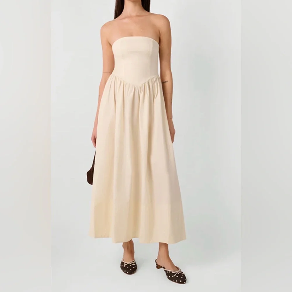WeWoreWhat Strapless White Midi Dress - Picture 2 of 11